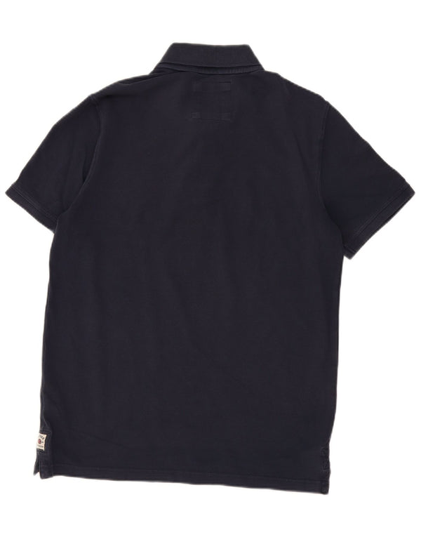 Camisa polo masculina Fat Face grande algodão azul marinho