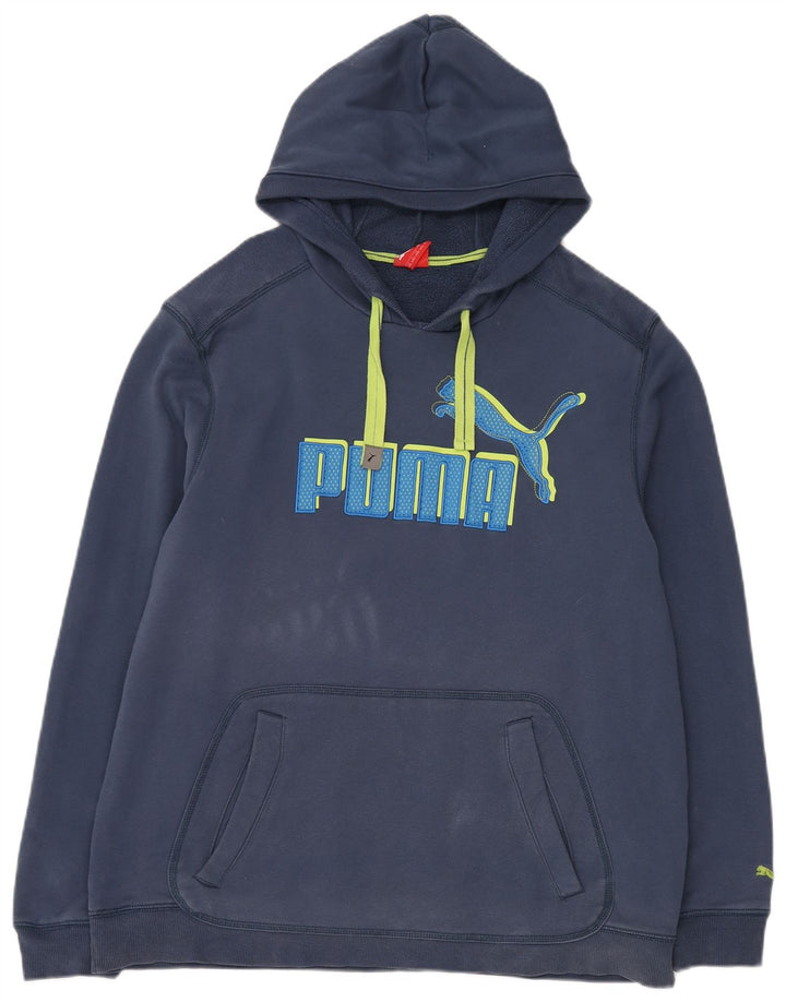 Jumper com capuz gráfico masculino Puma 2XL azul marinho