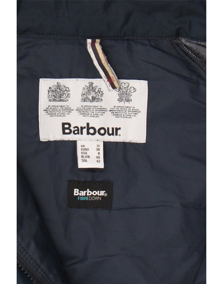 Jaqueta feminina de agasalho Barbour UK 12 médio azul marinho colorblock