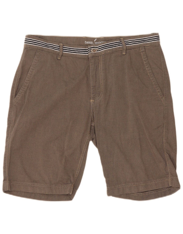 Daniel Hechter Mens Chino Shorts W35 Grande Algodão Cinza