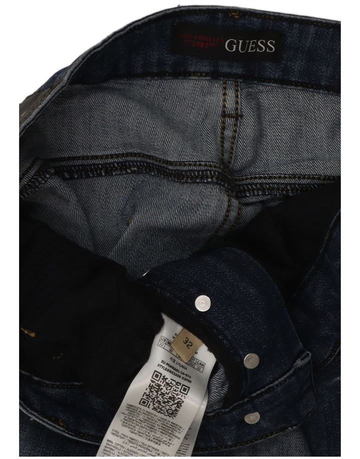 Guess Mens Slim Jeans W32 L32 Azul Algodão