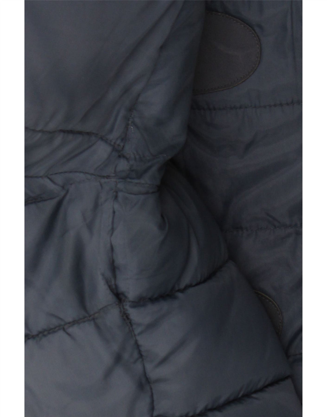Jaqueta acolchoada com capuz feminina Superdry UK 14 grande poliéster azul marinho