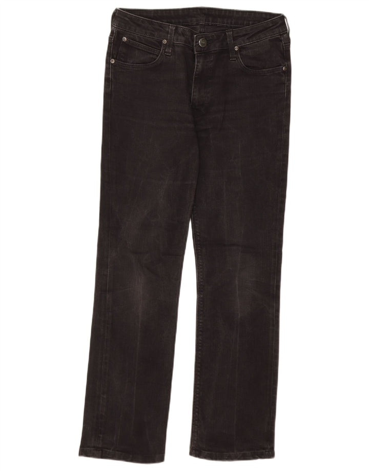 Jeans retos femininos LEE W29 L28 algodão preto