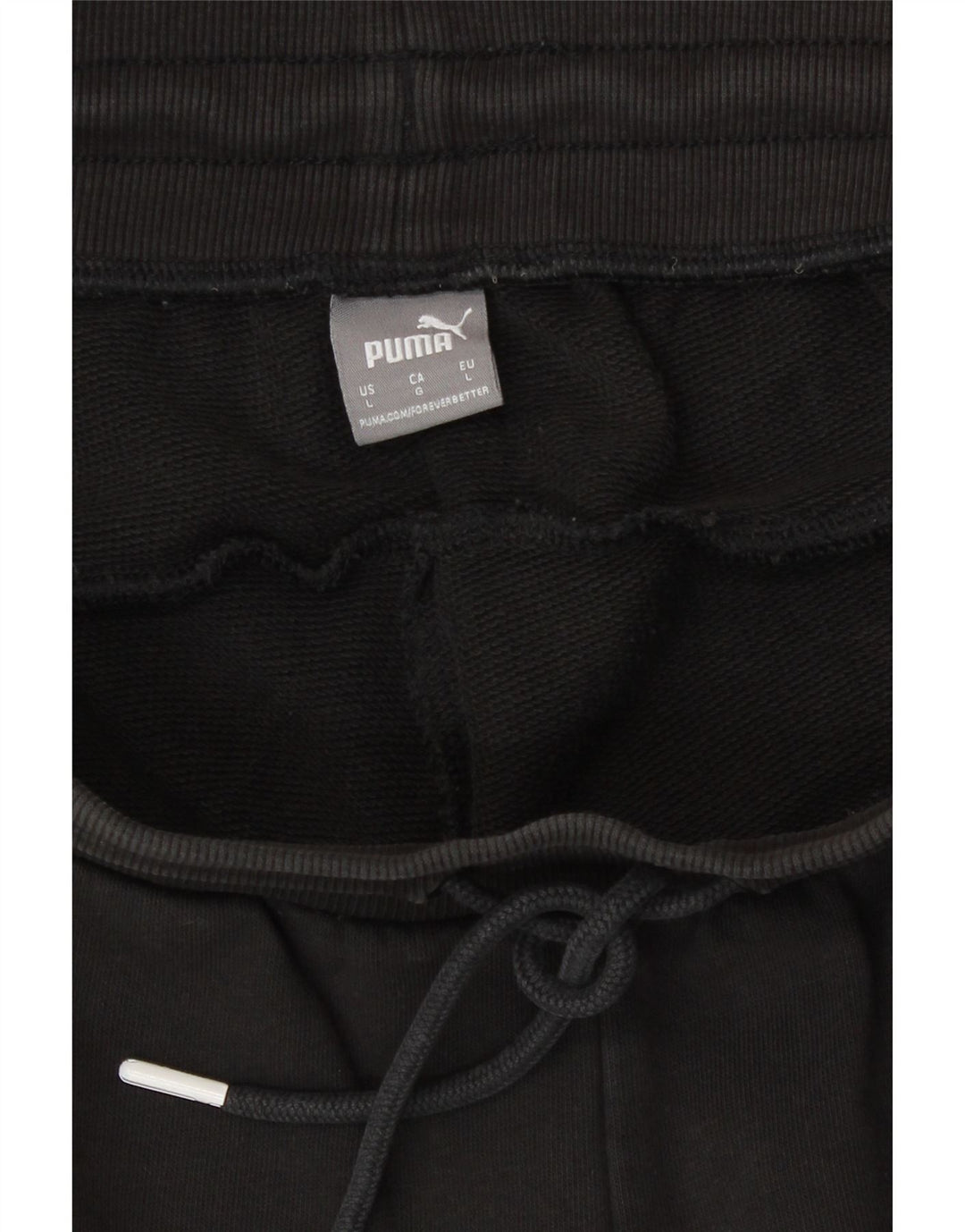 Shorts esportivos gráficos femininos Puma grandes pretos