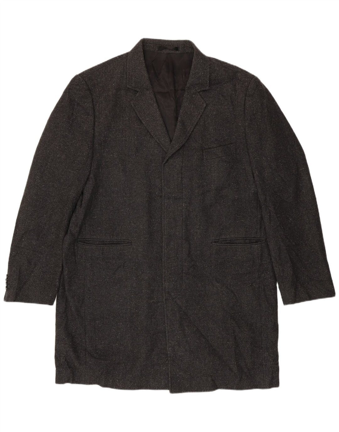 Jaqueta Blazer Aberta Masculina Marks & Spencer Reino Unido 44 2XL Lã Cinza