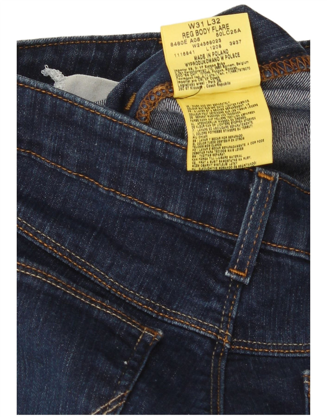 Wrangler Calça Jeans Feminina W31 L32 Azul Marinho Algodão