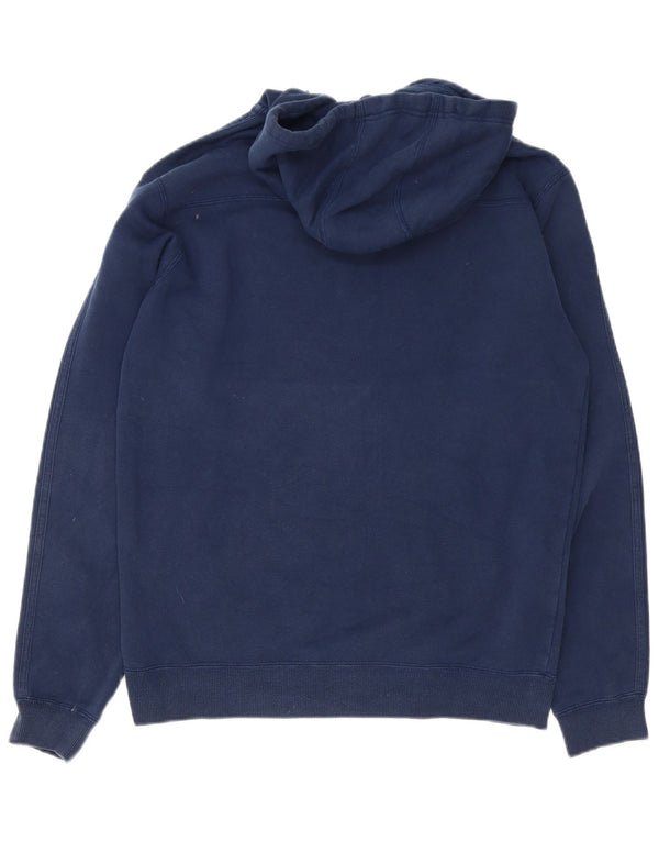 Adidas masculino zip moletom com capuz médio algodão azul marinho