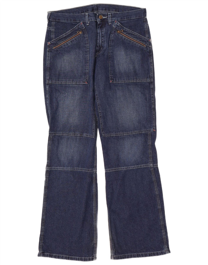 Lee Womens Bootcut Jeans W33 L33 Azul Marinho Algodão
