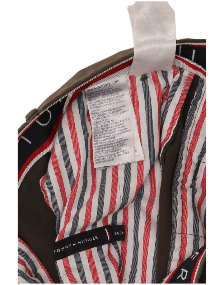 Calça Chino Masculina TOMMY HILFIGER W34 L34 Algodão Cinza