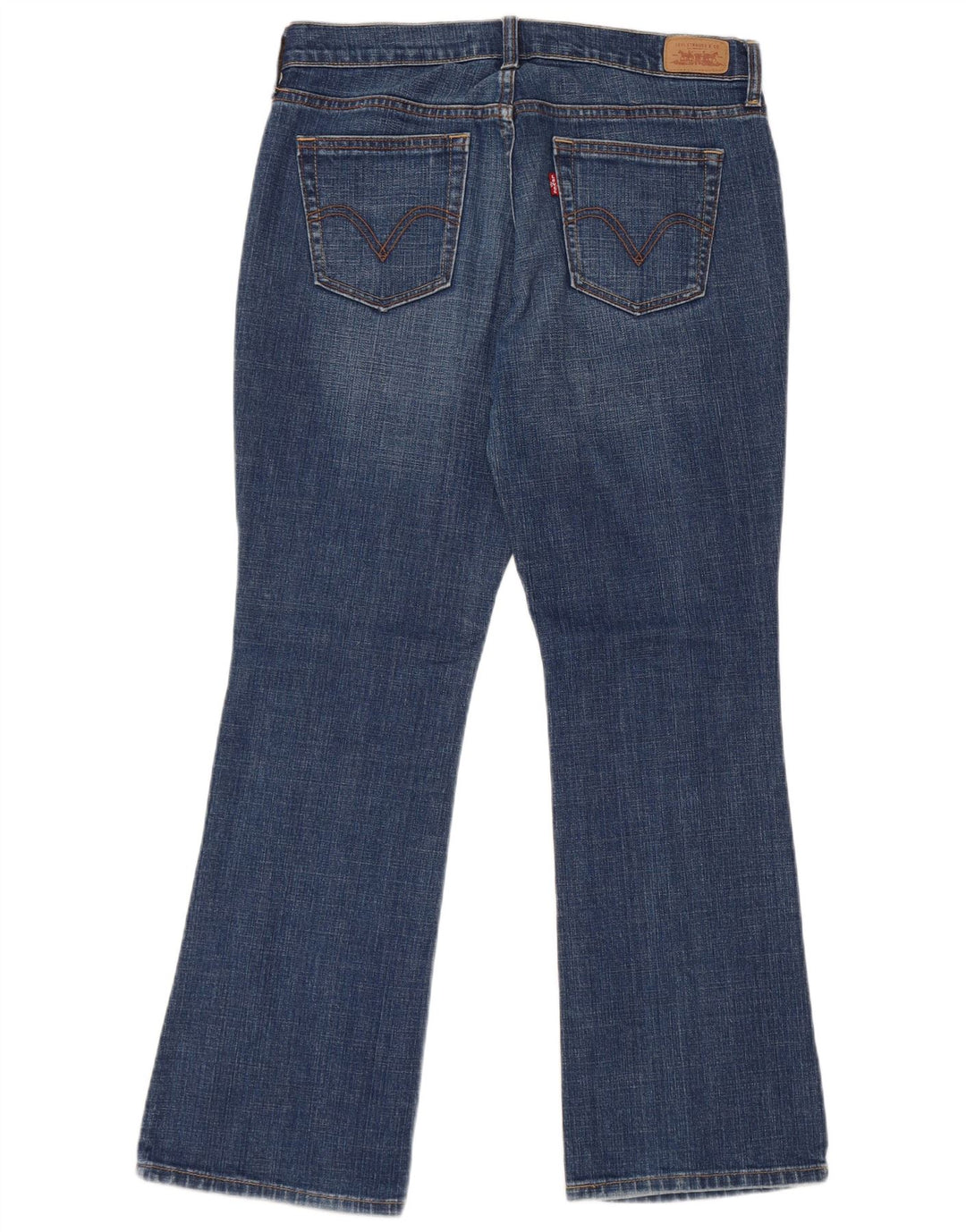 Calça jeans feminina Levi's 515 Bootcut US 8 médio W32 L29 azul algodão