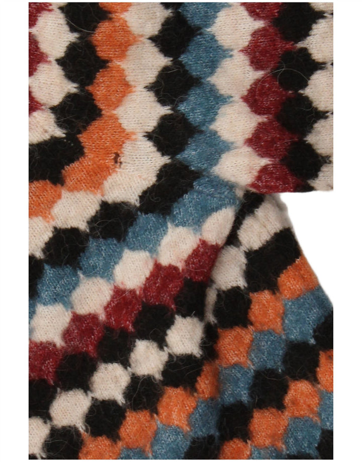 Suéter feminino Fat Face com gola redonda UK 10 pequeno multicolorido