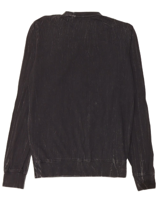 Guess Mens Top Manga Longa XS Algodão Preto