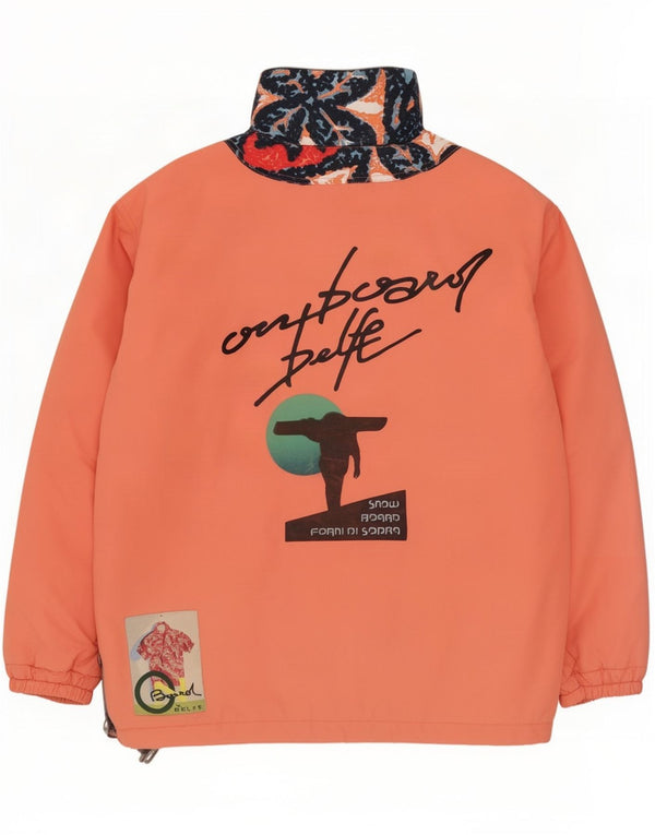 Jaqueta Belfe & Mens Graphic Anorak UK 44 XL Laranja Floral Poliamida