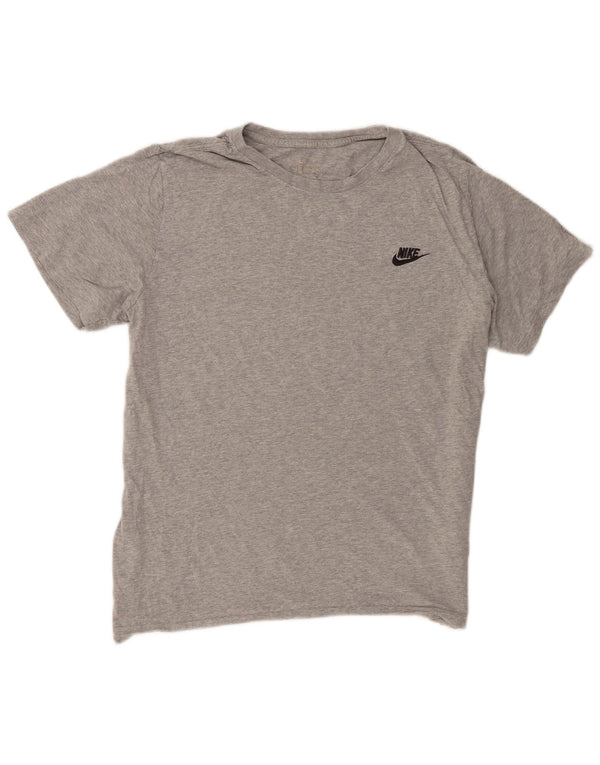 Camiseta masculina Nike grande algodão manchado cinza