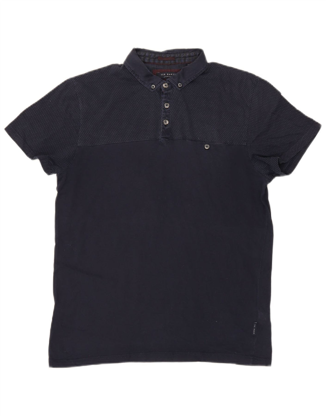 Camisa polo masculina Ted Baker tamanho 3 médio azul marinho