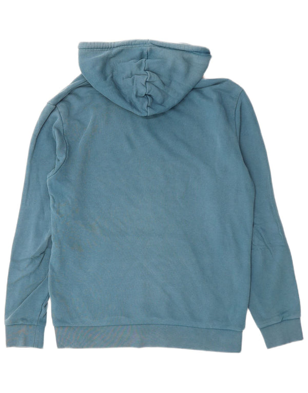 Adidas Mens Hoodie Jumper Pequeno Azul Algodão