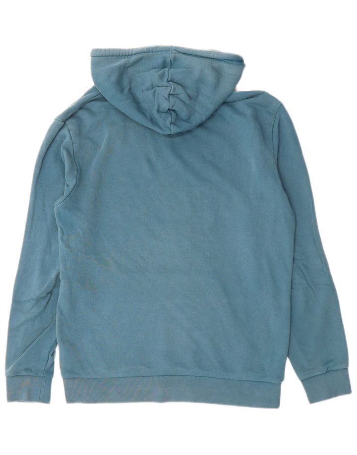 Adidas Mens Hoodie Jumper Pequeno Azul Algodão