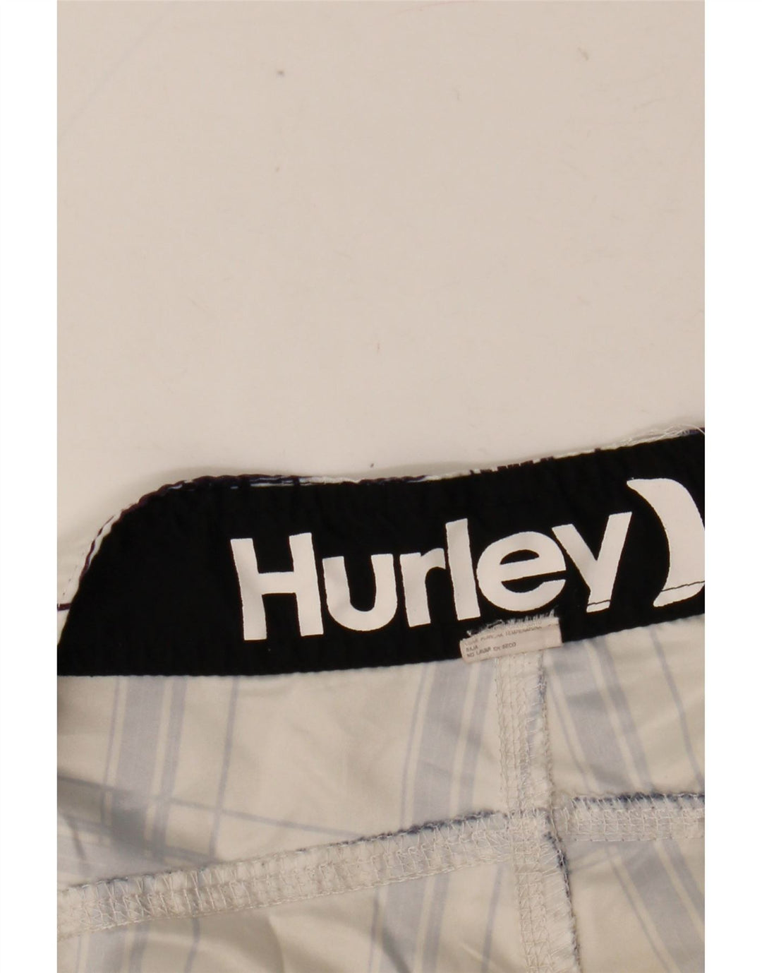 Shorts de natação masculino HURLEY médio xadrez branco