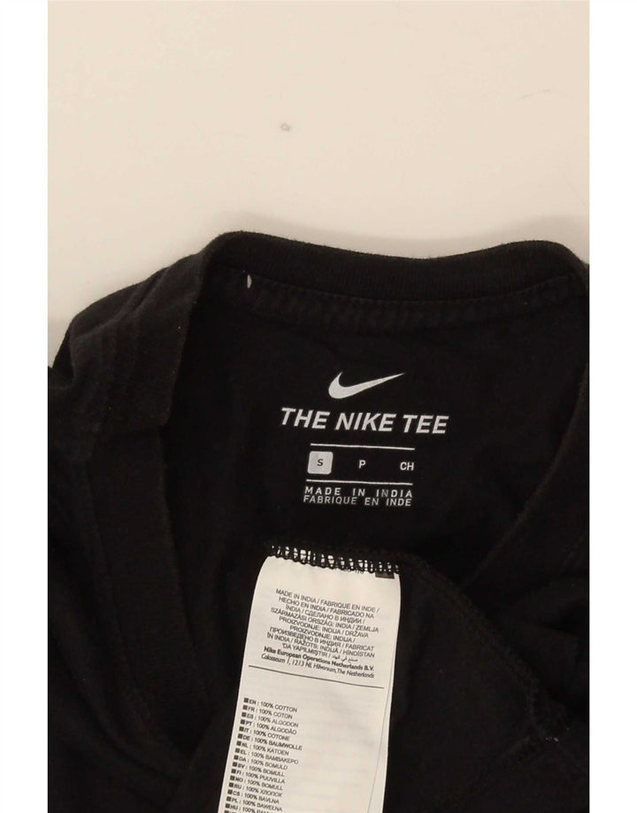 Camiseta Nike masculina gráfica top pequeno algodão preto