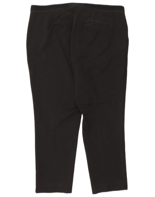 Calça feminina de cintura alta Marks & Spencer UK 18 XL W36 L25 preta