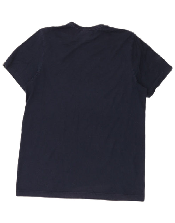 Adidas Mens Graphic T-Shirt Top Pequeno Algodão Azul Marinho