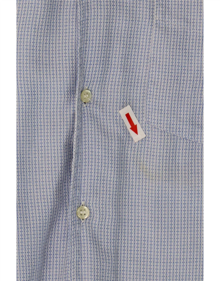 Camisa masculina de flanela Henry Cottons tamanho 16 grande algodão xadrez azul