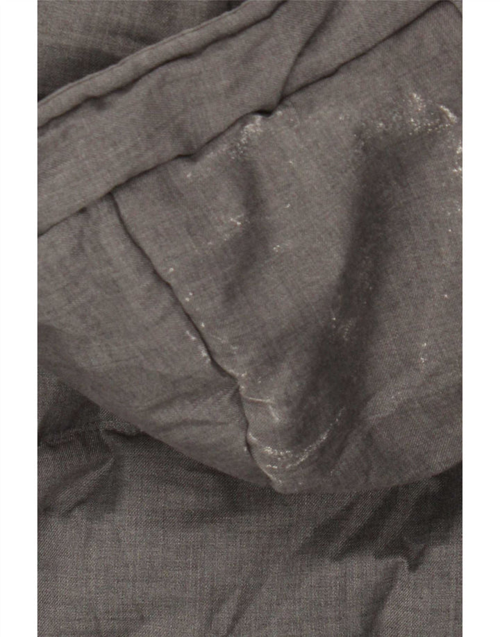 Casaco acolchoado com capuz masculino Zara UK 36 pequeno poliéster cinza