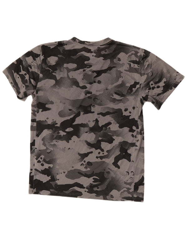 Camiseta masculina Nike Dri Fit Top cinza médio camuflado poliéster