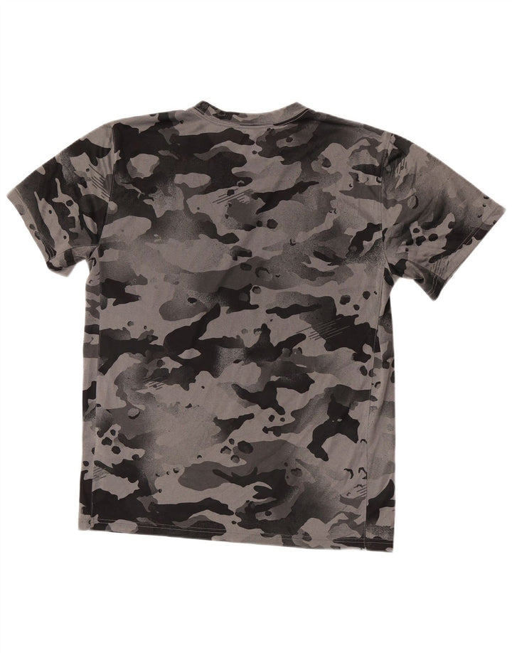 Camiseta masculina Nike Dri Fit Top cinza médio camuflado poliéster