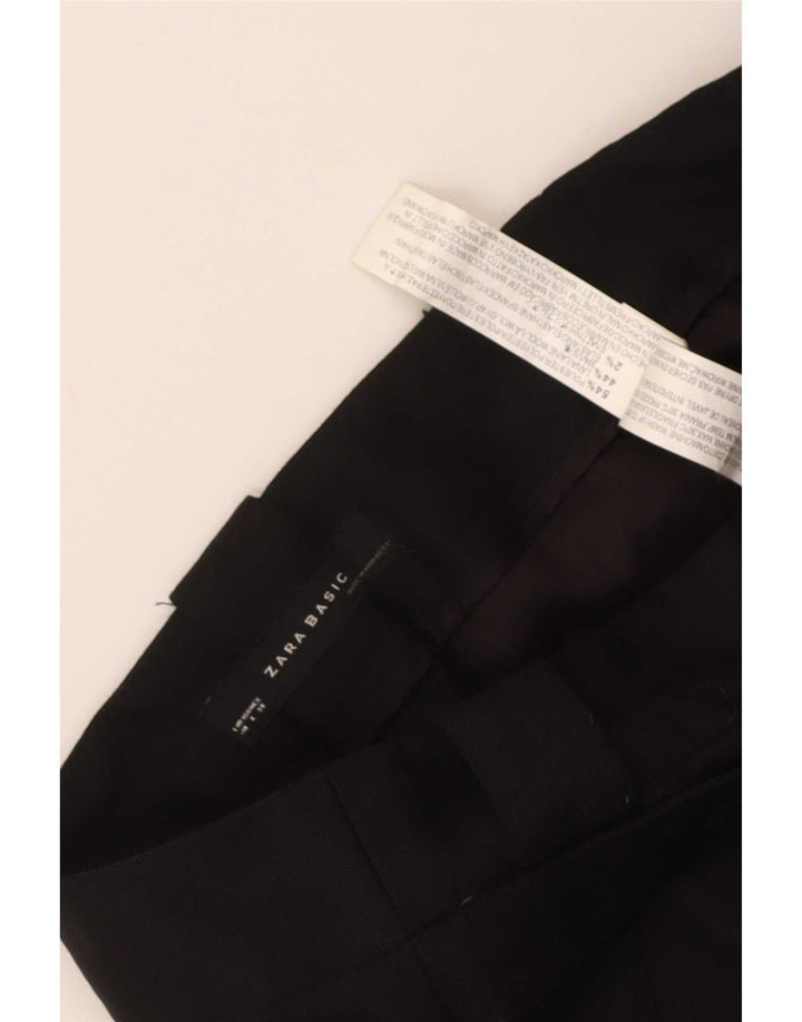 Calça Chino Feminina Zara Flare EU 40 Médio W30 L32 Preta