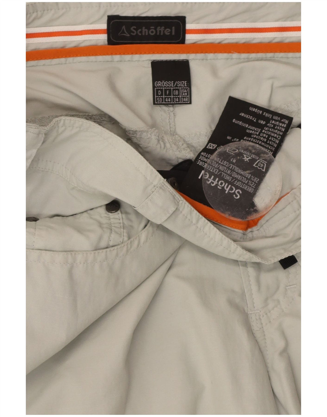 Calça cargo masculina SCHOFFEL reta W34 L33 cinza poliamida