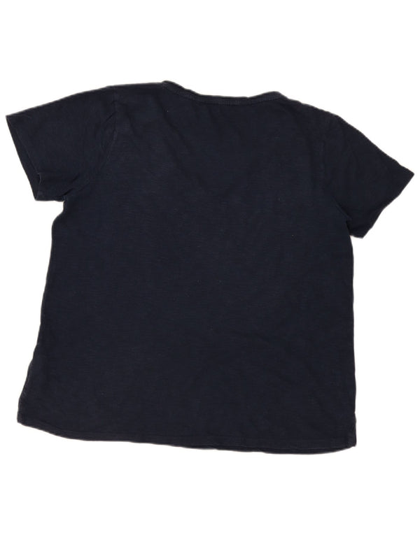 Jumper com capuz feminino Fat Face Reino Unido 16 grande algodão azul marinho