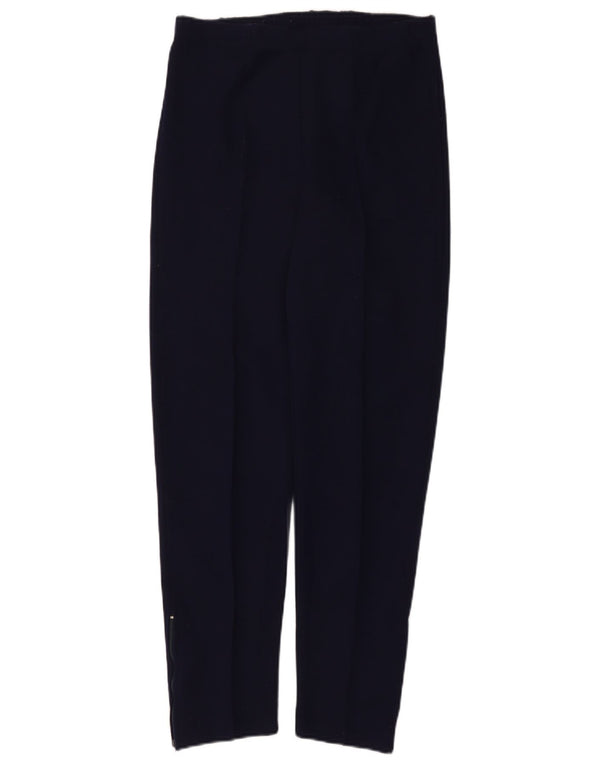 Calça casual feminina vintage cintura alta cônica W28 L27 azul marinho