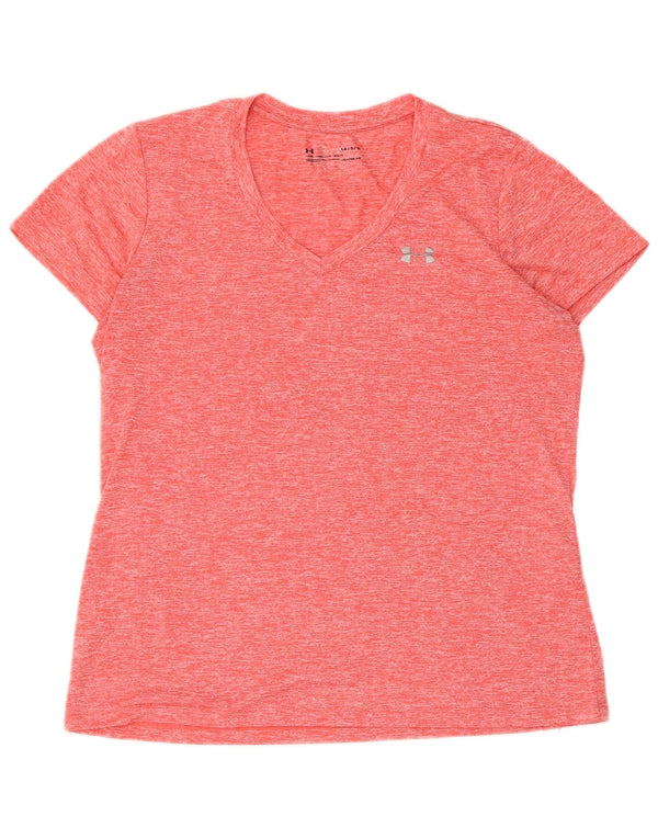 Camiseta feminina de manga curta Under Armour UK 16 grande laranja esportiva