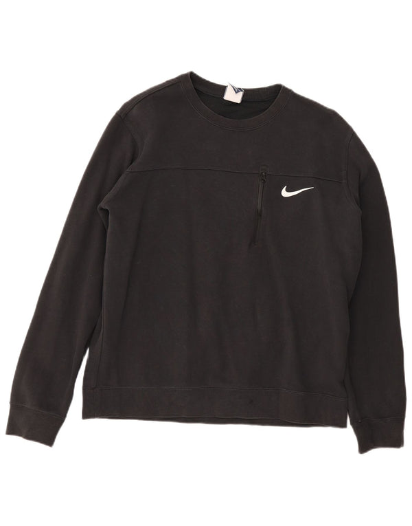 Moletom feminino Nike Jumper UK 14 grande algodão preto esportivo