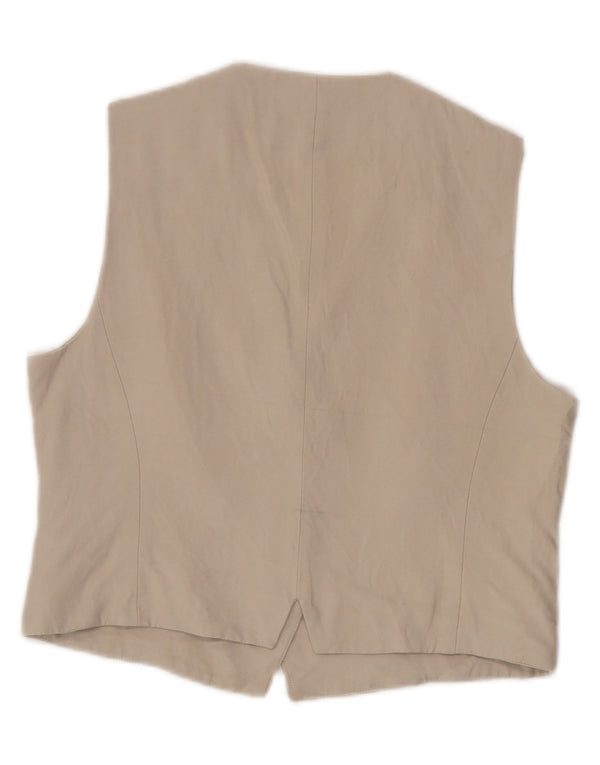 Colete feminino Zara UK 14 grande bege