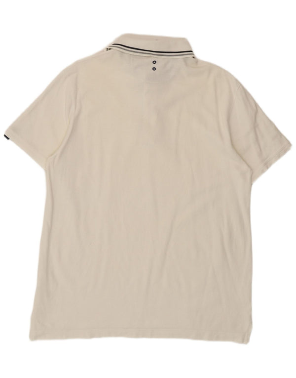 Camisa polo masculina Adidas UK 44/46 grande algodão branco