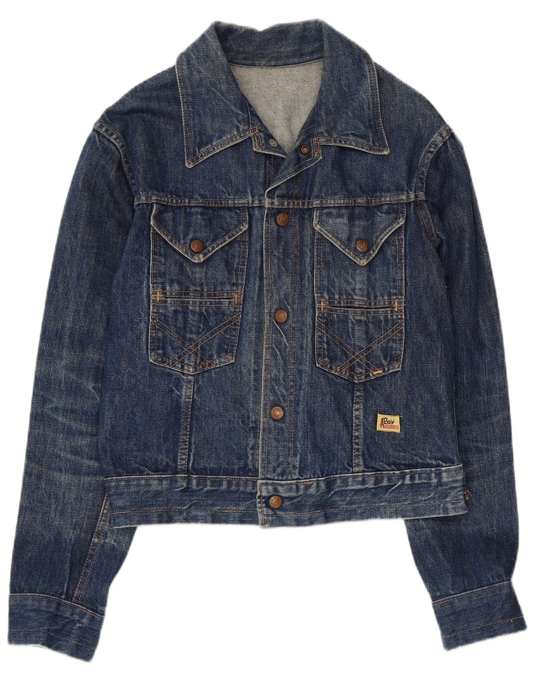 Jaqueta jeans feminina Roy Rogers UK 14 azul médio