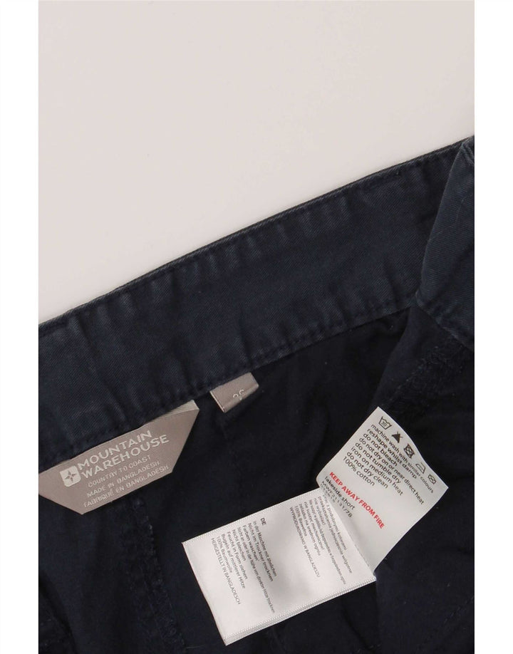 Mountain Warehouse Mens Regular Cargo Shorts W36 Grande Algodão Azul Marinho