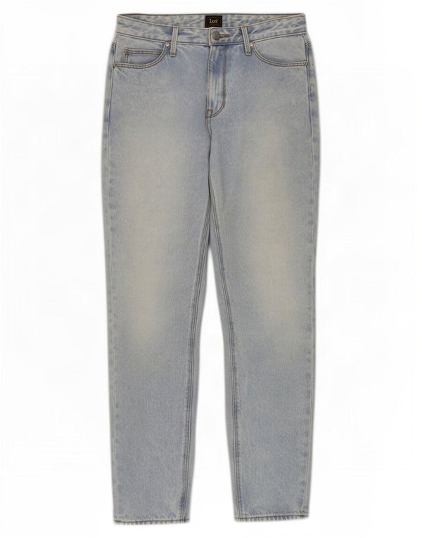 Lee Womens Mom Straight Jeans W27 L33 Azul Algodão