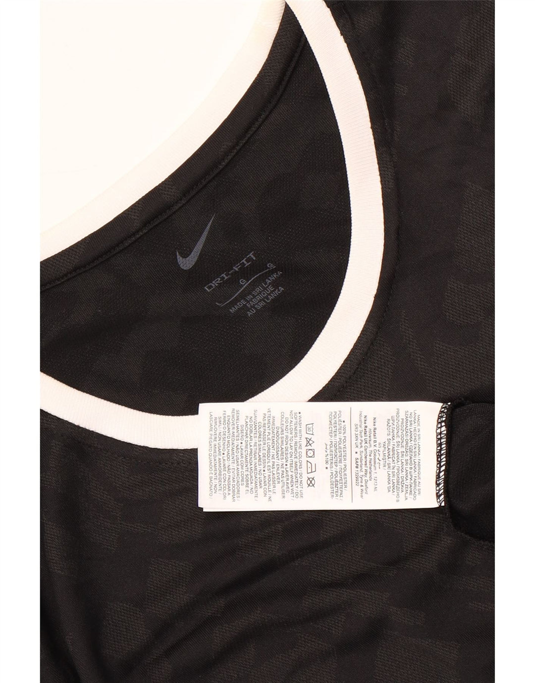 Camiseta Nike Masculina Dri Fit Top Grande Poliéster Camuflado Preto