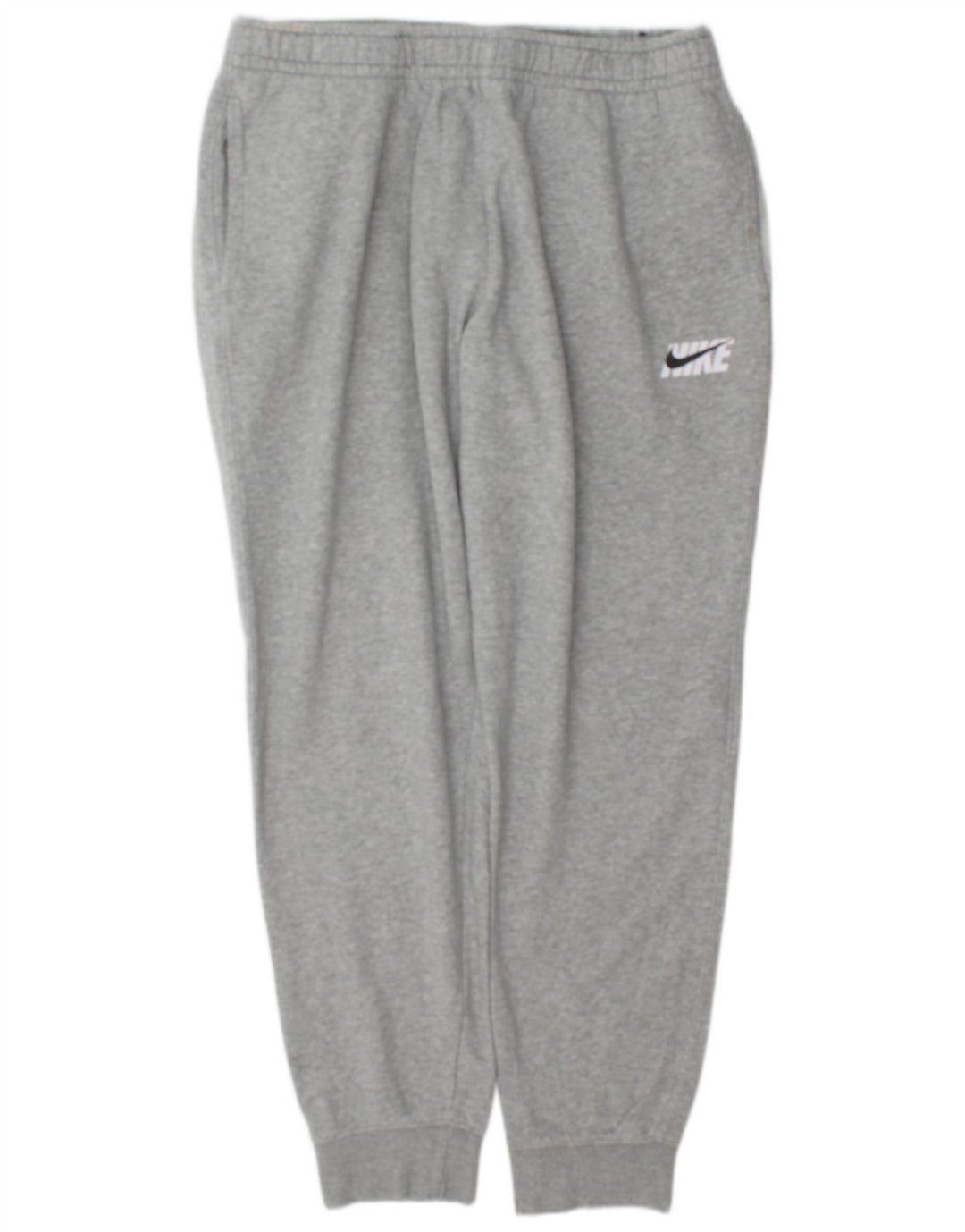 Calça de treino masculina Nike joggers grande algodão cinza