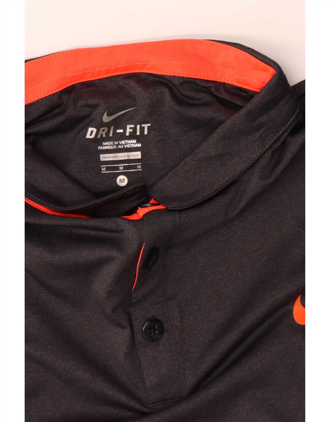 Camisa polo masculina Nike poliéster cinza médio