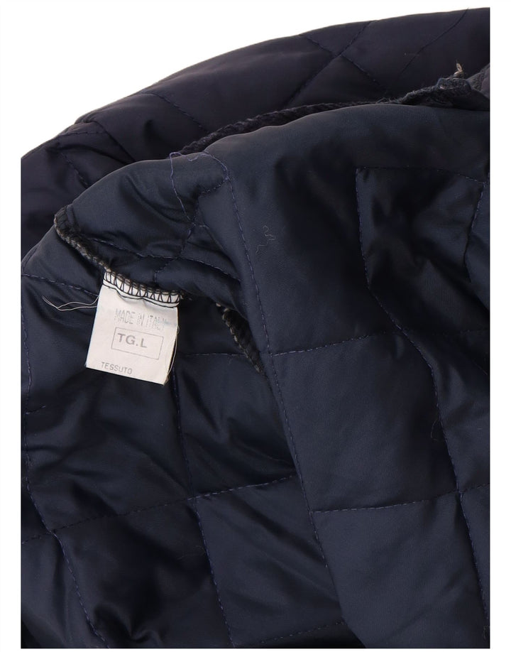 Jaqueta acolchoada masculina WILKES&AKERMAN UK 40 grande azul marinho poliamida