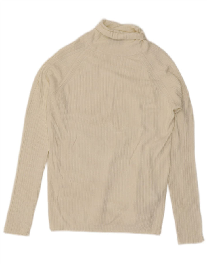 Zara Suéter masculino com gola redonda e viscose branca grande