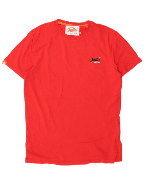 Camiseta masculina Superdry Top médio algodão vermelho
