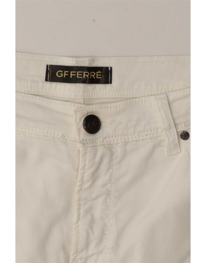 Jeans femininos GF Ferre Bootcut W34 L31 branco