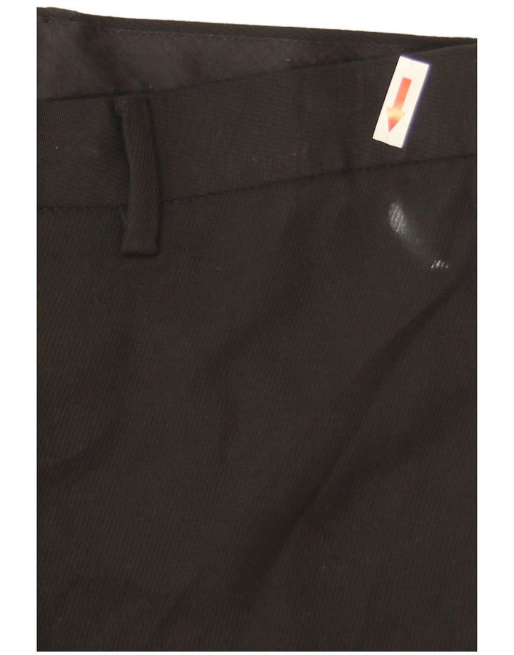 Calça chino reta feminina Marks & Spencer W32 L31 poliéster preto