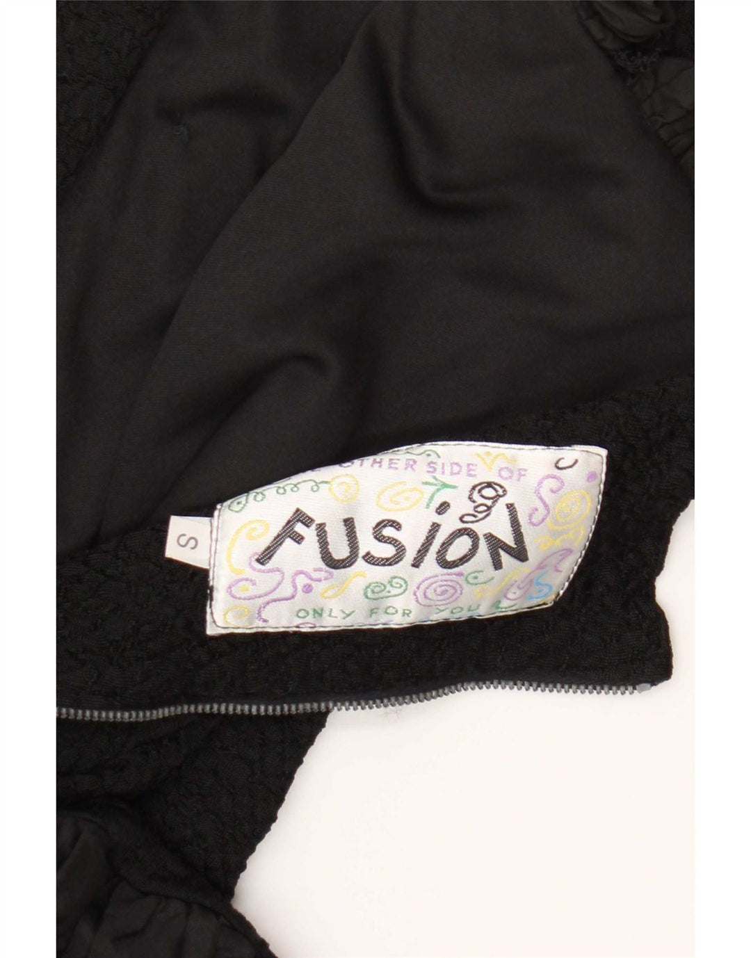 Vestido sem alças feminino Fusion UK 10 pequeno poliéster preto