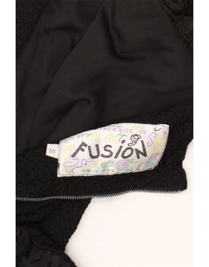 Vestido sem alças feminino Fusion UK 10 pequeno poliéster preto